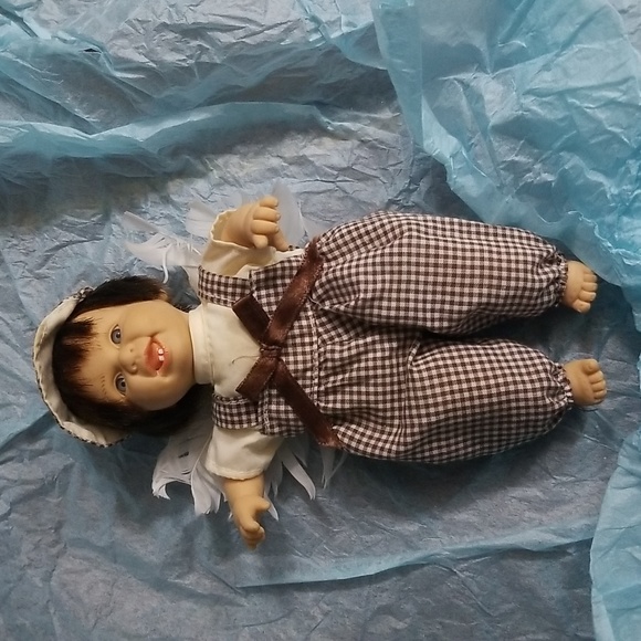 Small angel boy doll 90's vintage bean bag EUC - Picture 1 of 12